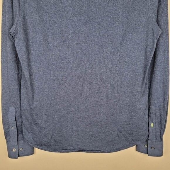 WRK Work Rest Karma The Reworked Shirt Button Down Solid Navy Long Sleeve S - Picture 6 of 11